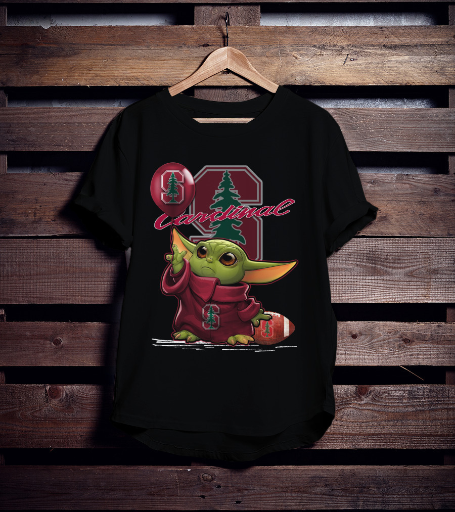 Yoda Stanford Football Cardinal Balloon Baby Jedi Sports Fan T-Shirt