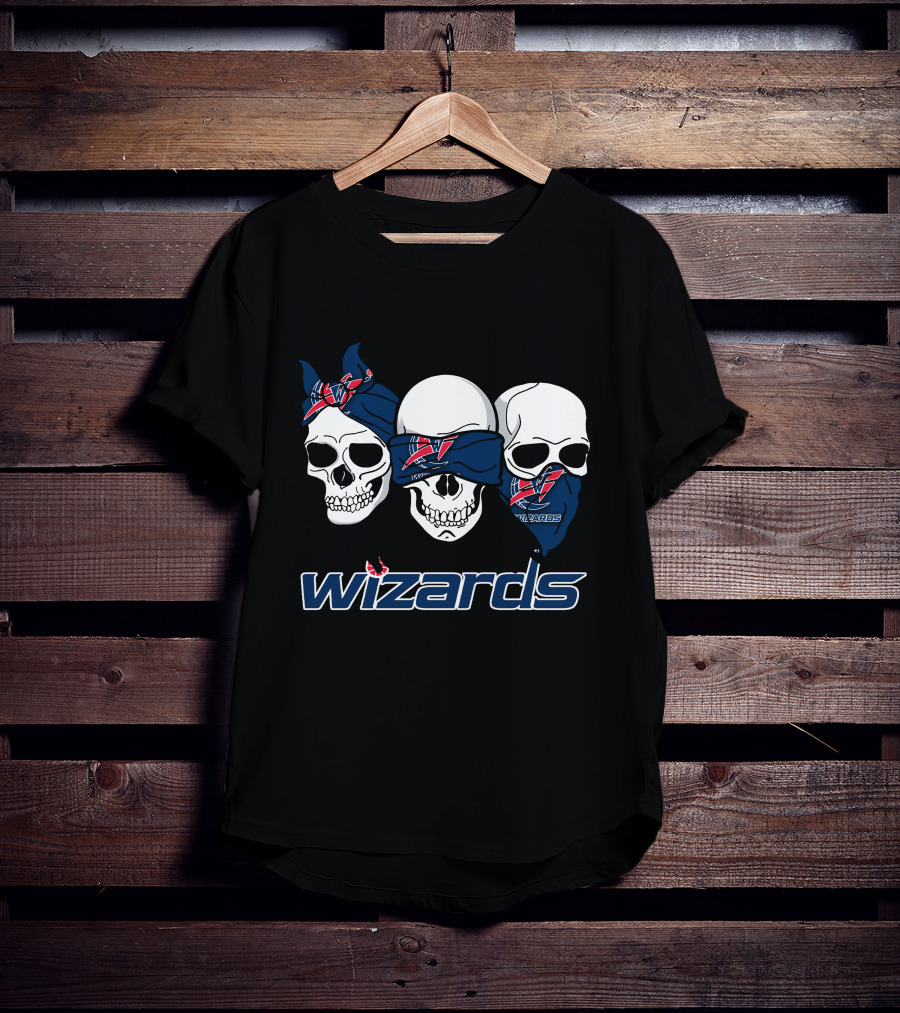Washington Wizards Three Bandana Skulls T-Shirt