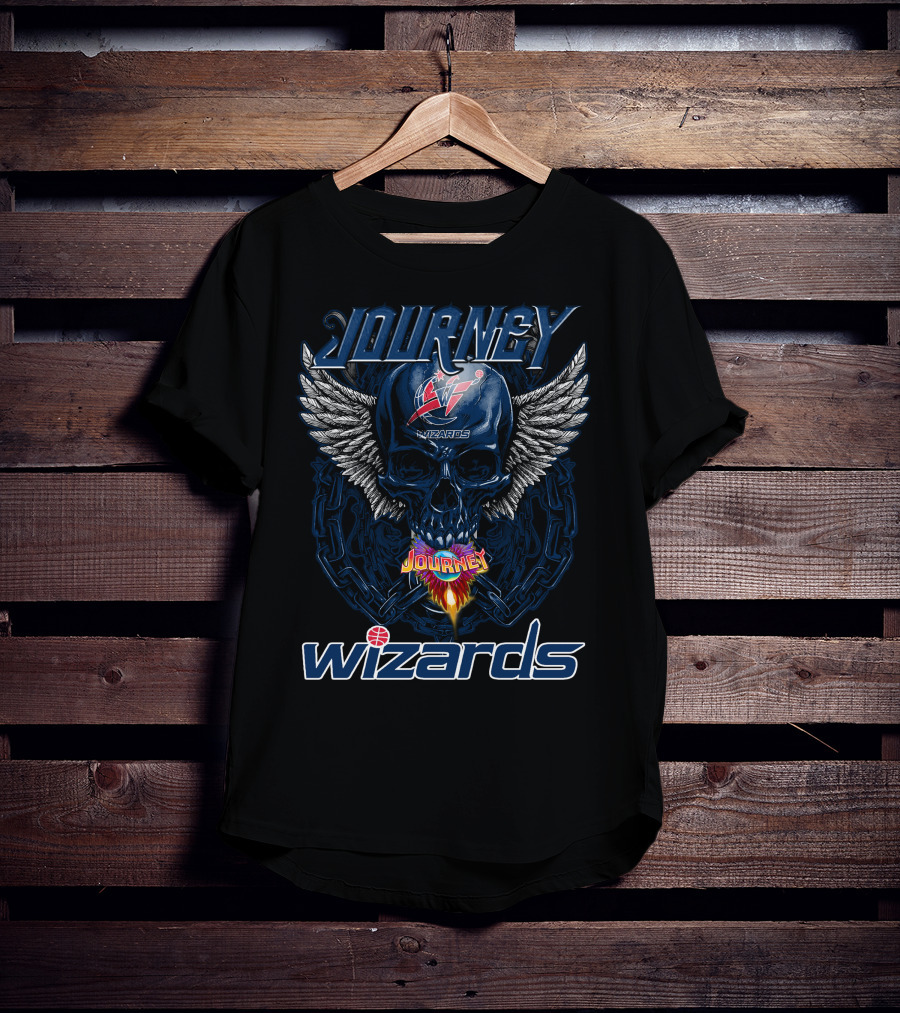 Journey Wizards Skull Wings Basketball T-Shirt