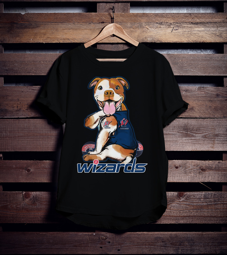 Washington Wizards Pitbull Fan Basketball Mascot T-Shirt