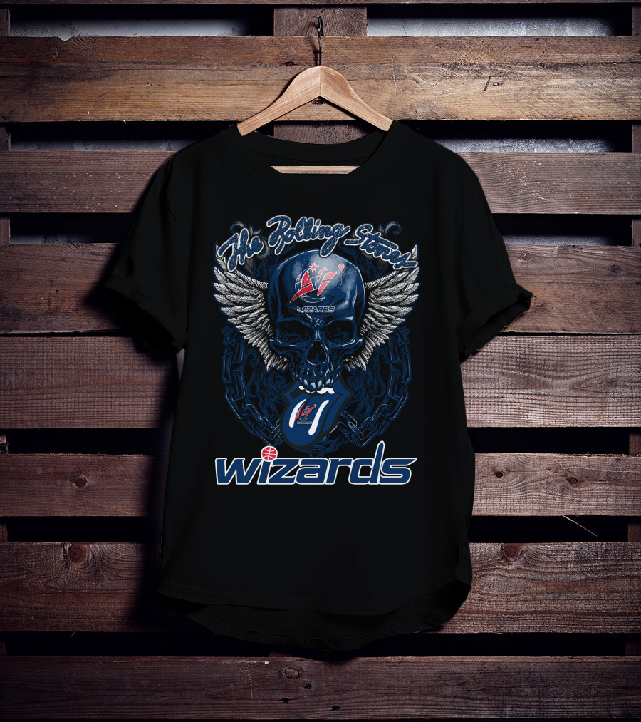 The Rolling Stones Washington Wizards Skull Logo Collaboration T-Shirt