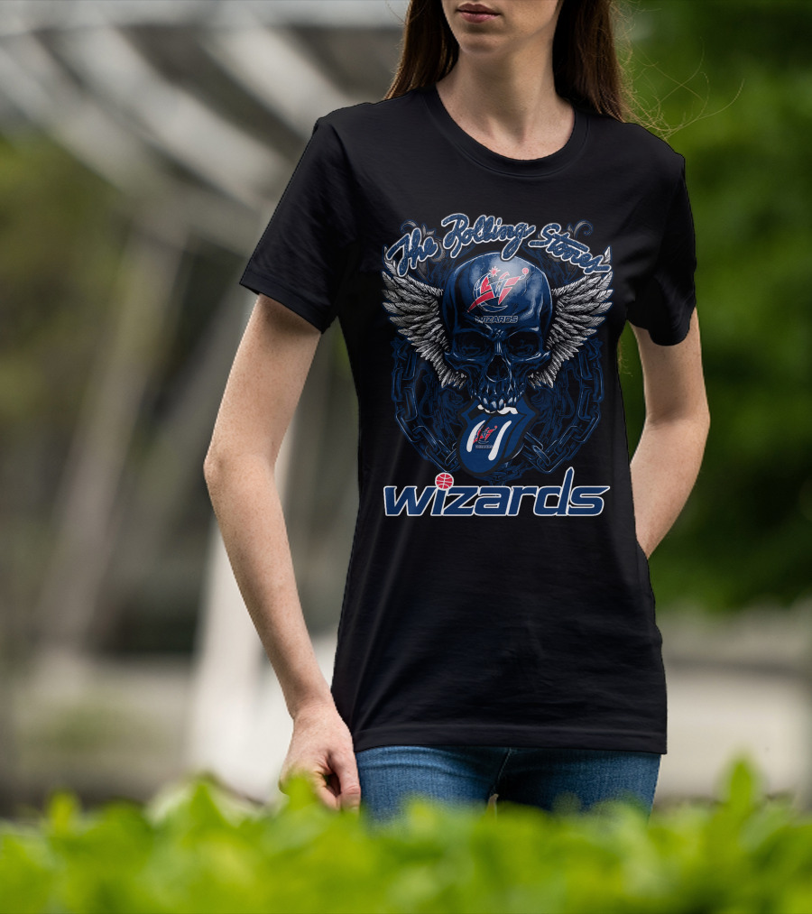 The Rolling Stones Washington Wizards Skull Logo Collaboration T-Shirt