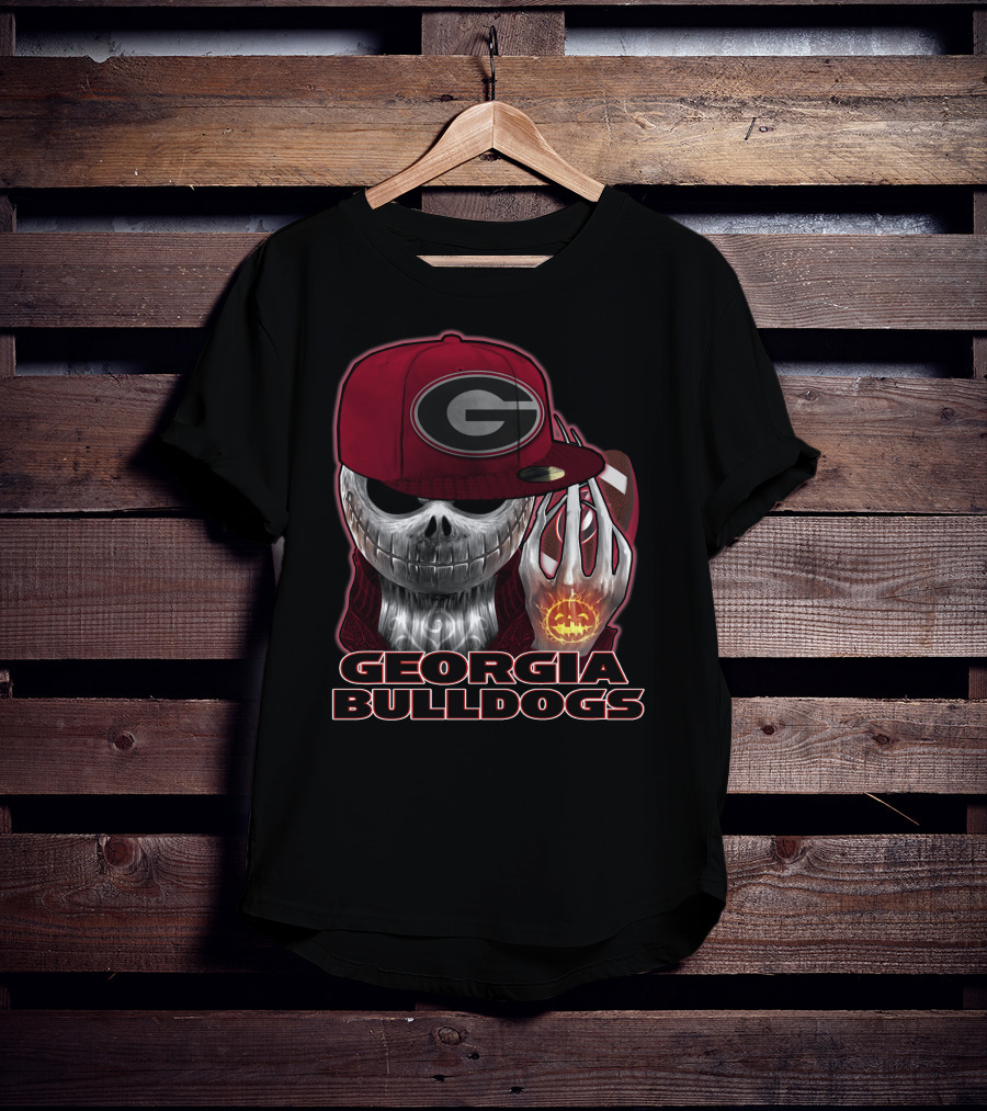Jackskull Georgia Bulldogs Halloween Football Fanatic T-Shirt