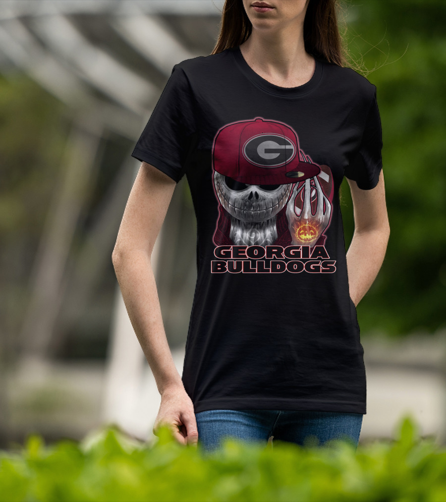 Jackskull Georgia Bulldogs Halloween Football Fanatic T-Shirt