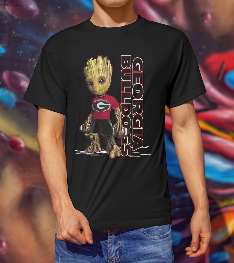 Groot Georgia Bulldogs Football Team Fan T-Shirt
