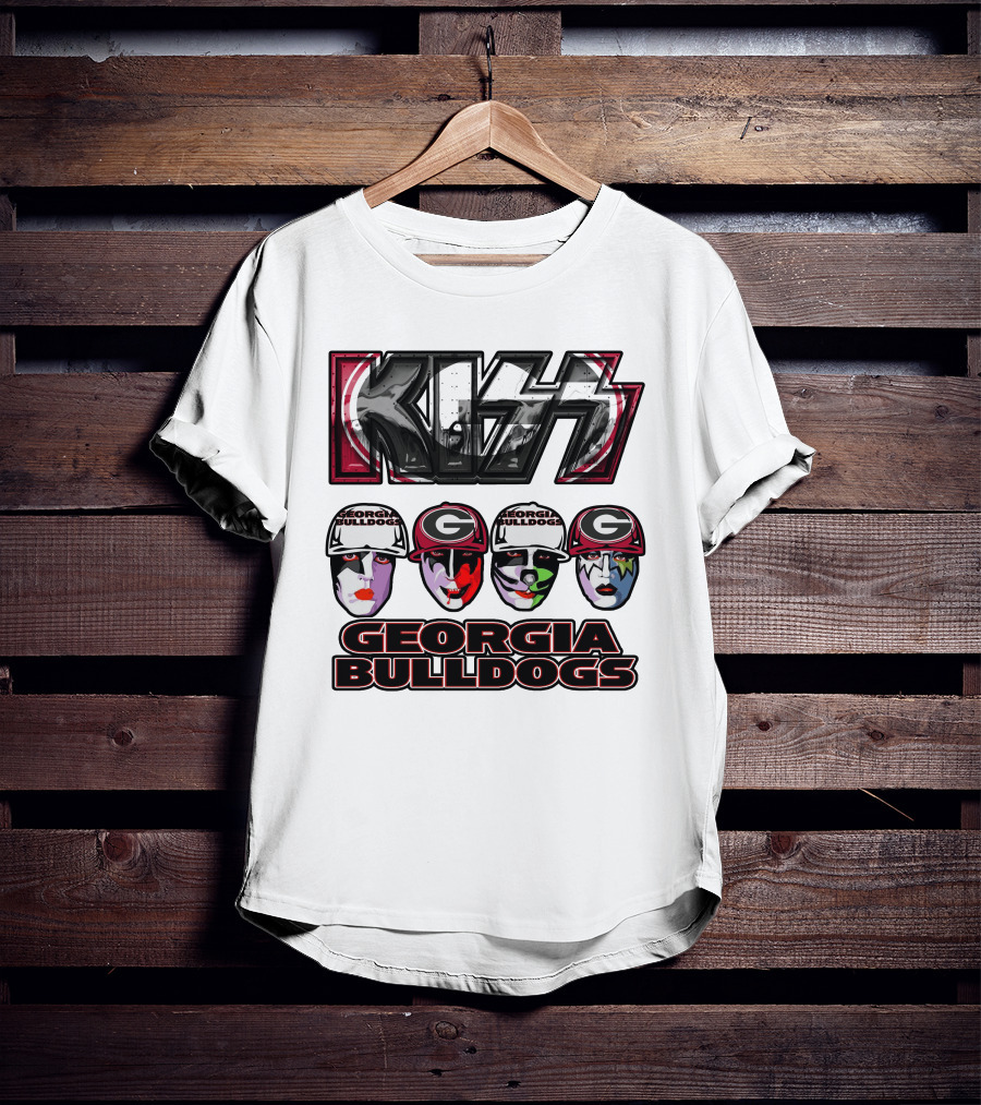 KISS Georgia Bulldogs Mascots Rock Band Makeup T-Shirt