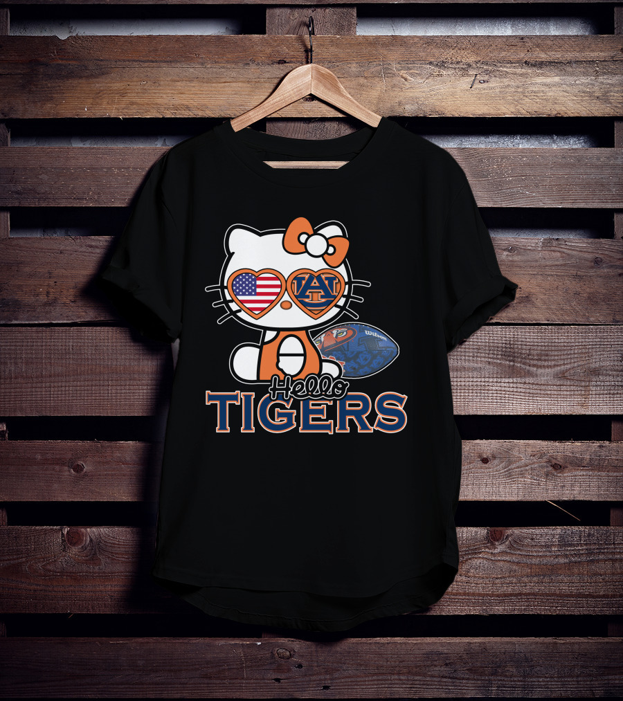 Hello Kitty Auburn Tigers Football USA T-Shirt
