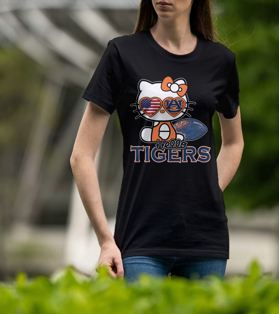 Hello Kitty Auburn Tigers Football USA T-Shirt