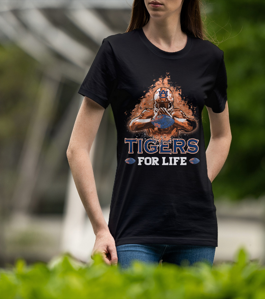Auburn Tigers Football For Life T-Shirt