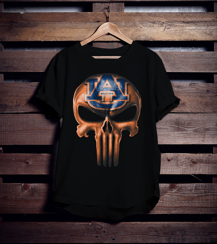 Auburn Tigers Punisher Skull T-Shirt