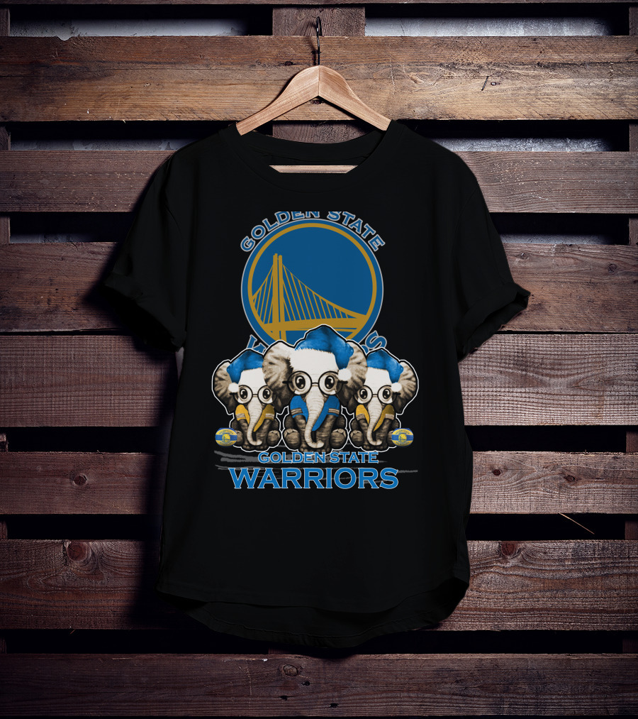 Golden State Warriors Xmas Elephan Trio T-Shirt