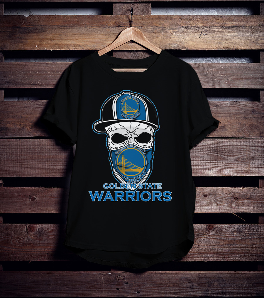 Golden State Warriors Skull Hat T-Shirt