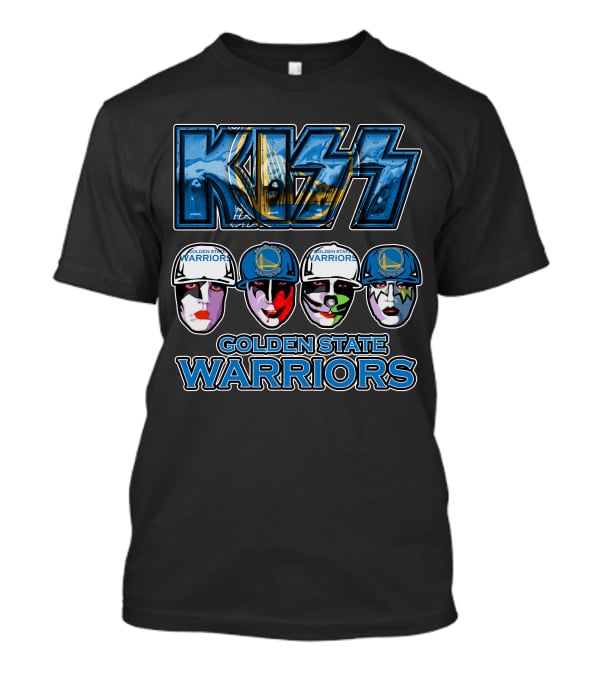 Kiss Golden State Warriors Basketball Iconic Faces T-Shirt
