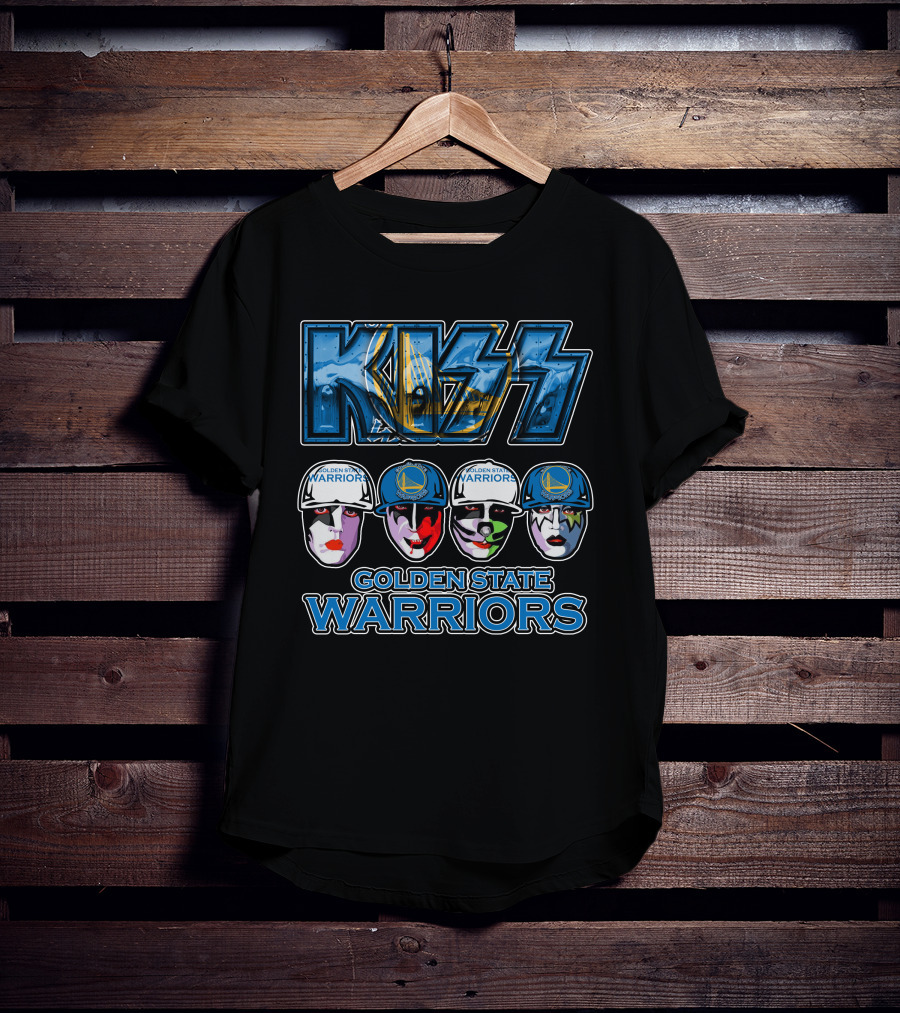 Kiss Golden State Warriors Basketball Iconic Faces T-Shirt