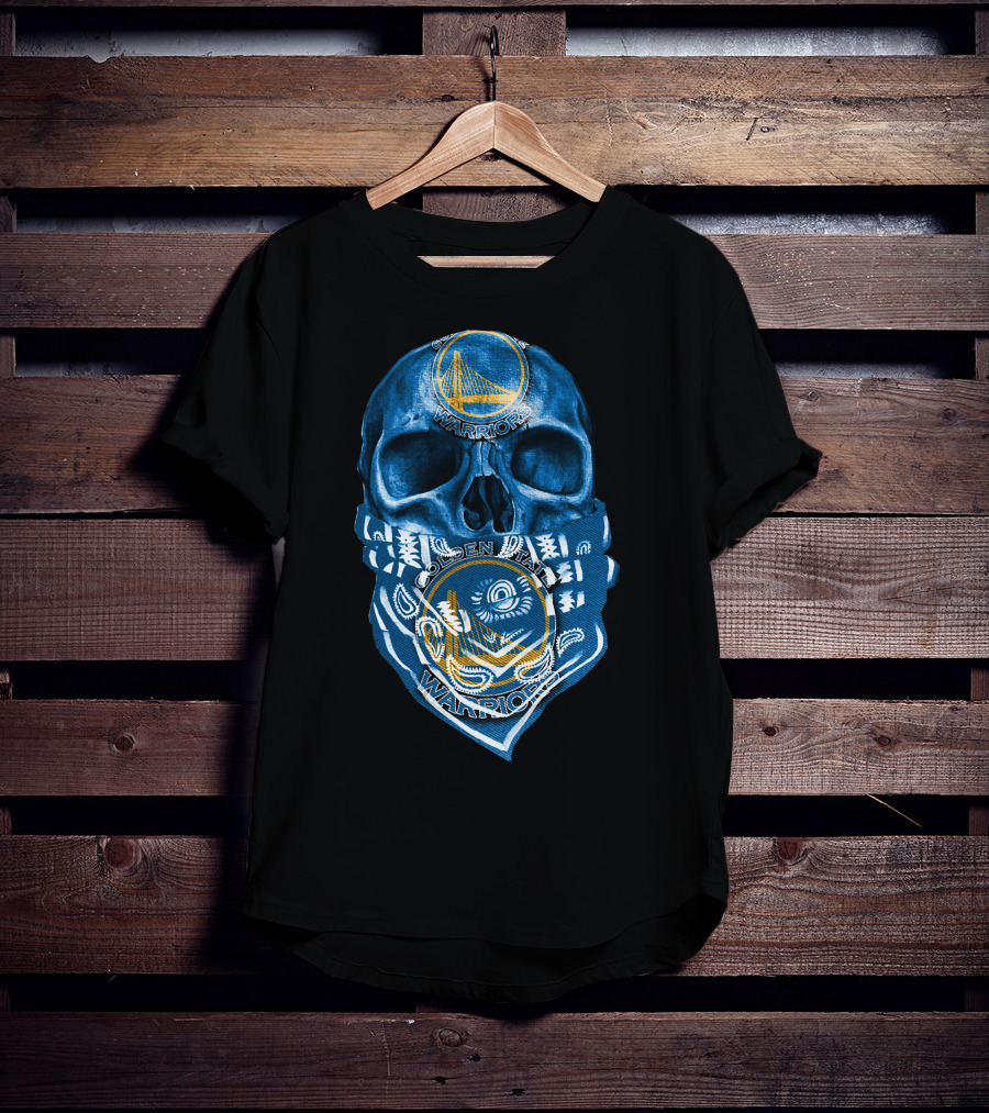 Skull Golden State Warriors Bandana T-Shirt