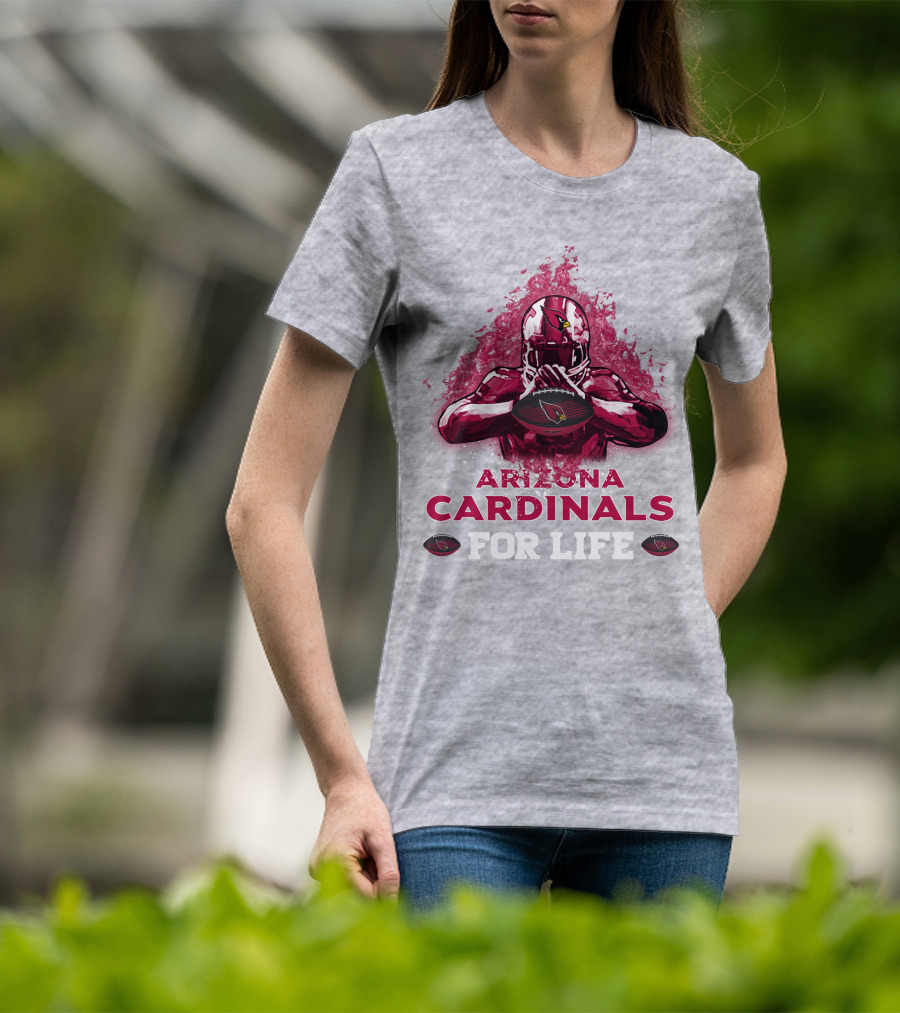 Arizona Cardinals For Life Football Helmet Emblem T-Shirt