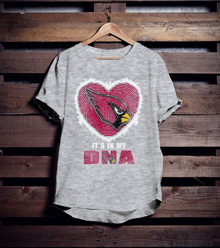 It's In My DNA Arizona Cardinals Heart T-Shirt