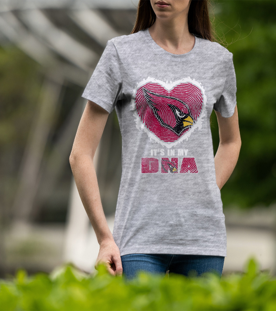 It's In My DNA Arizona Cardinals Heart T-Shirt