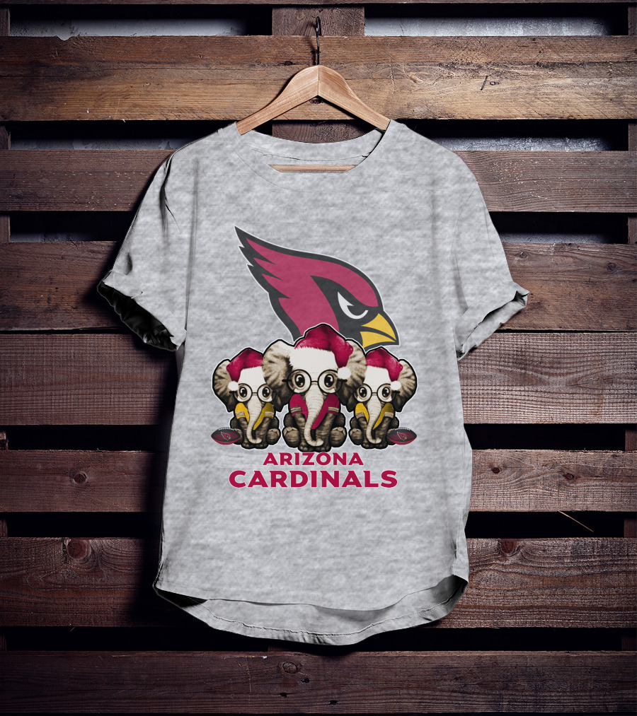 Arizona Cardinals Elephants Xmas T-Shirt