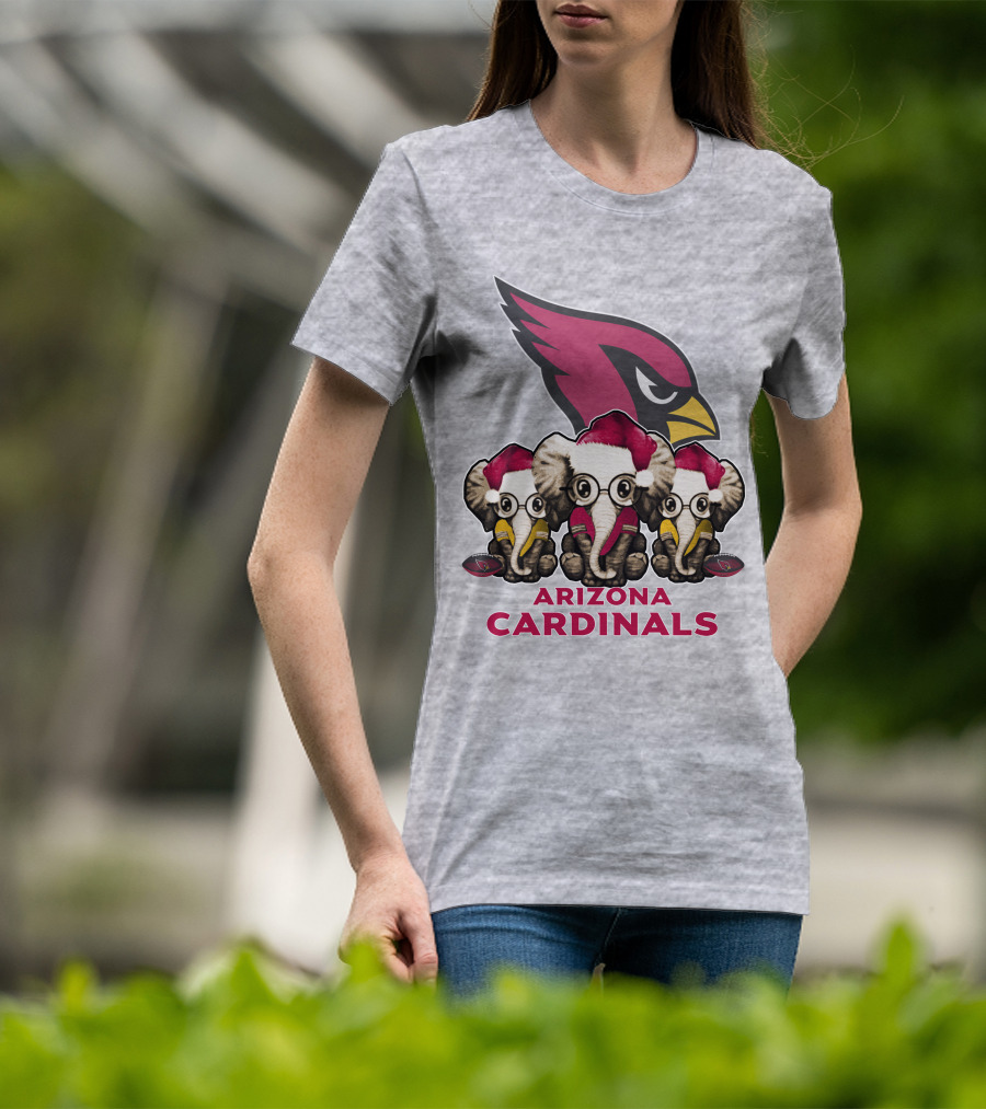 Arizona Cardinals Elephants Xmas T-Shirt