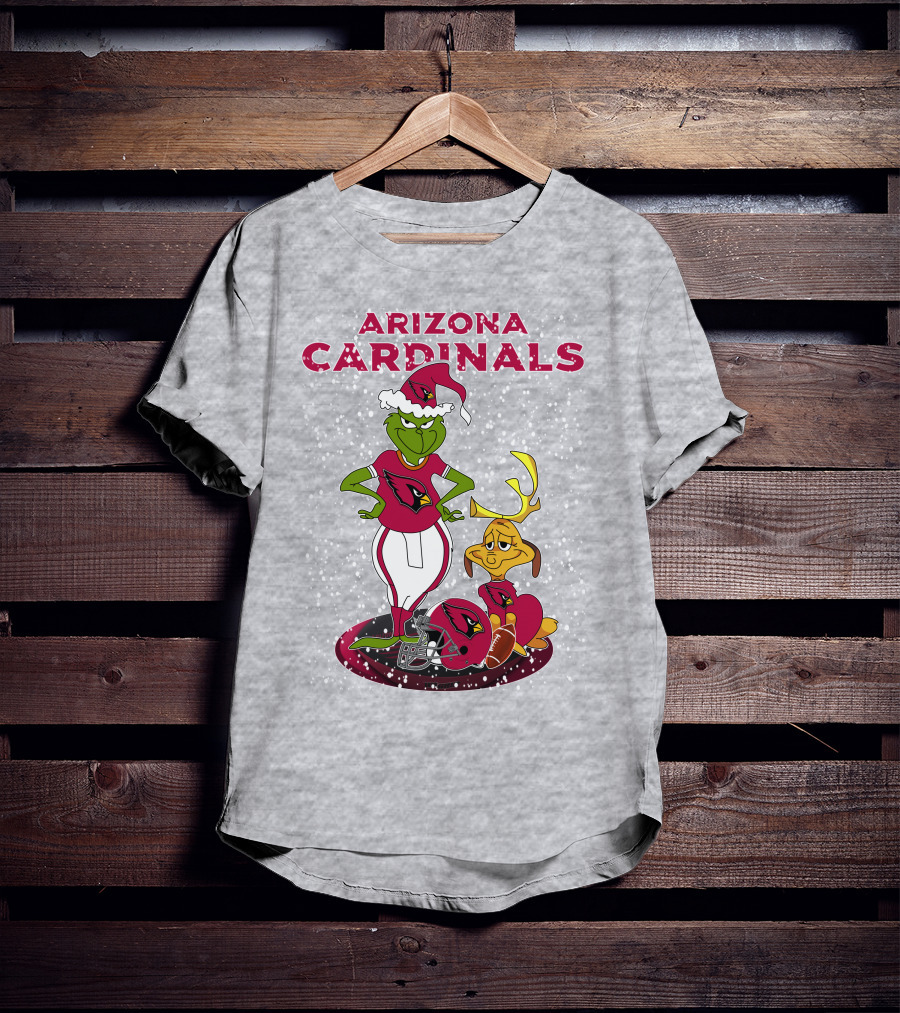 Arizona Cardinals Grinch Christmas Football Fun T-Shirt