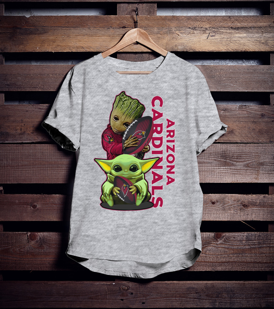 Grzd Arizona Cardinals Groot Baby Yoda Football T-Shirt