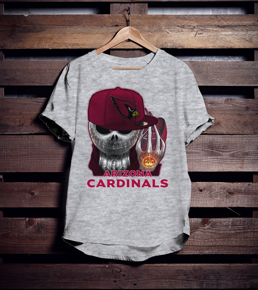 Arizona Cardinals Jackskull Pumpkin Helmet T-Shirt