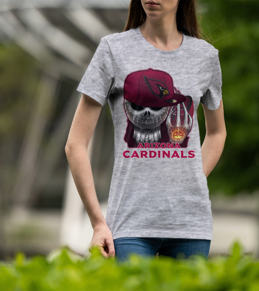 Arizona Cardinals Jackskull Pumpkin Helmet T-Shirt