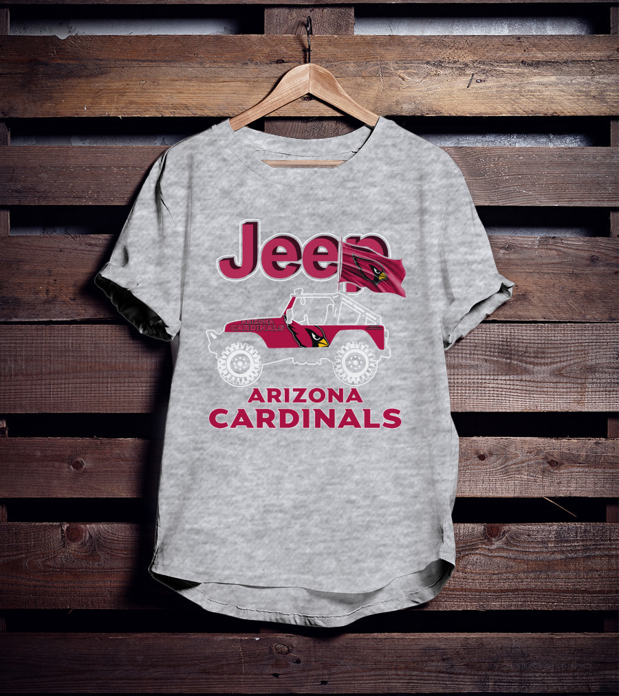 Jeep Arizona Cardinals Off-Road Adventure With Flag T-Shirt