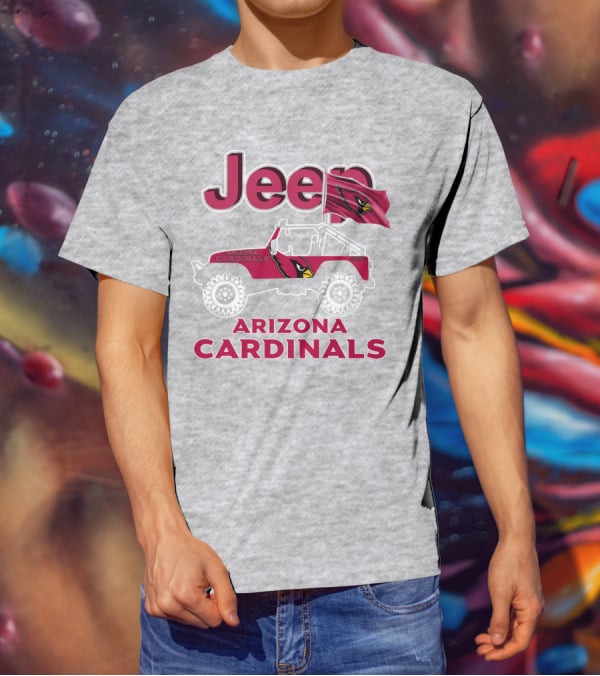 Jeep Arizona Cardinals Off-Road Adventure With Flag T-Shirt