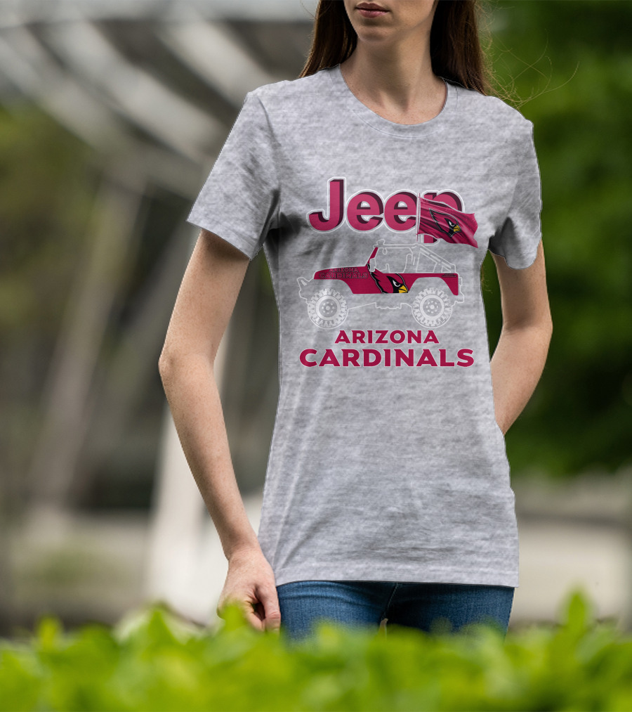 Jeep Arizona Cardinals Off-Road Adventure With Flag T-Shirt