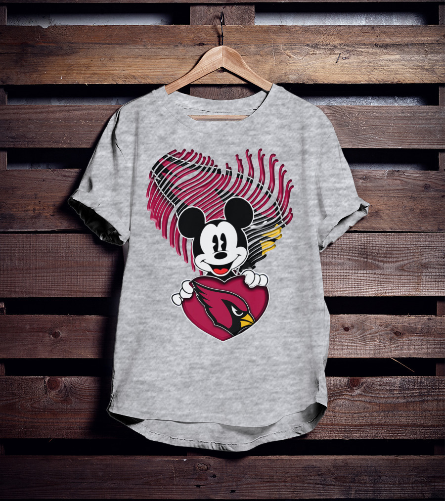 Mick Arizona Cardinals Heart T-Shirt