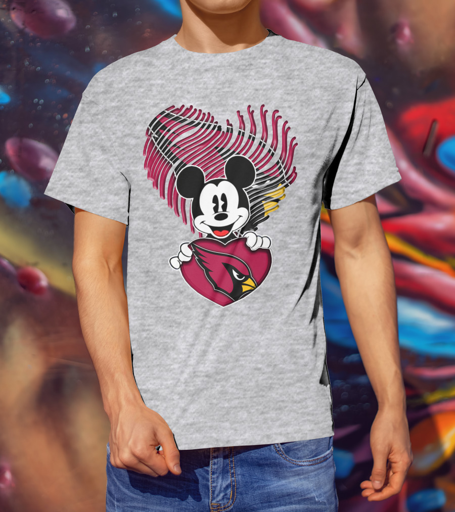 Mick Arizona Cardinals Heart T-Shirt