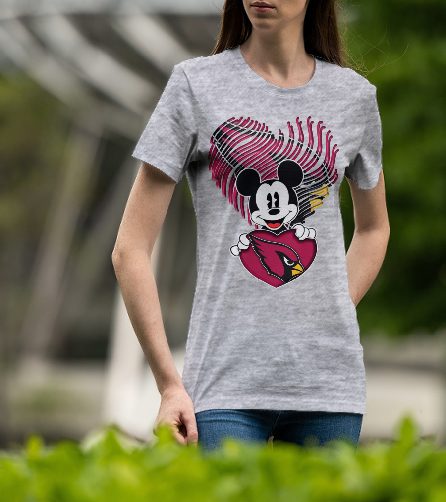 Mick Arizona Cardinals Heart T-Shirt