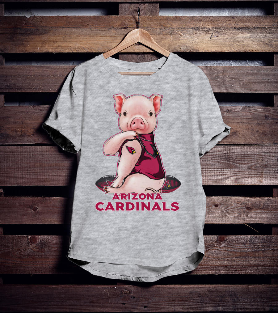 Arizona Cardinals Pig With Football T-Shirt