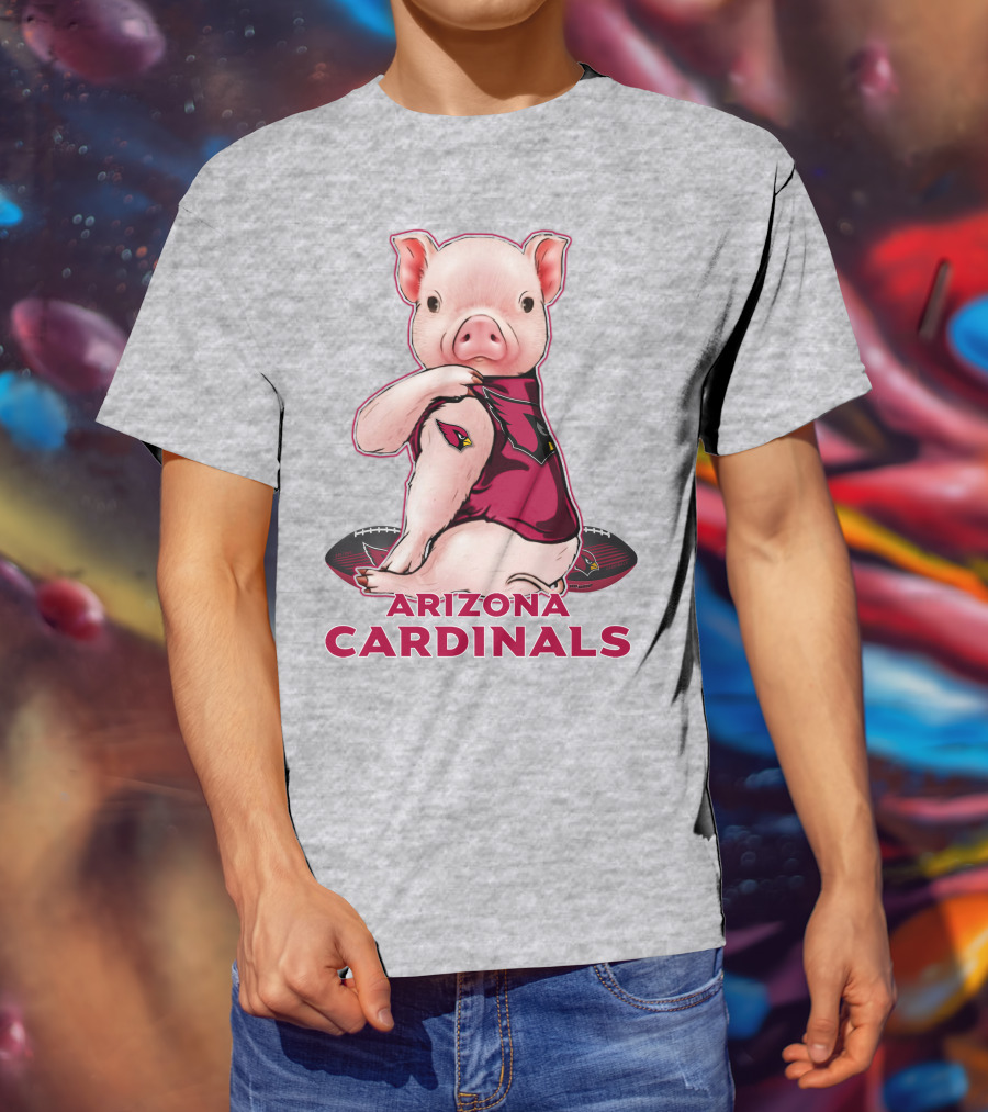 Arizona Cardinals Pig With Football T-Shirt