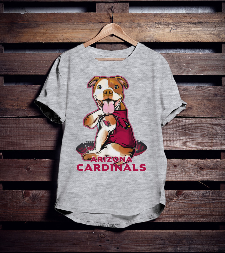 Arizona Cardinals Pitbull Football Fan T-Shirt