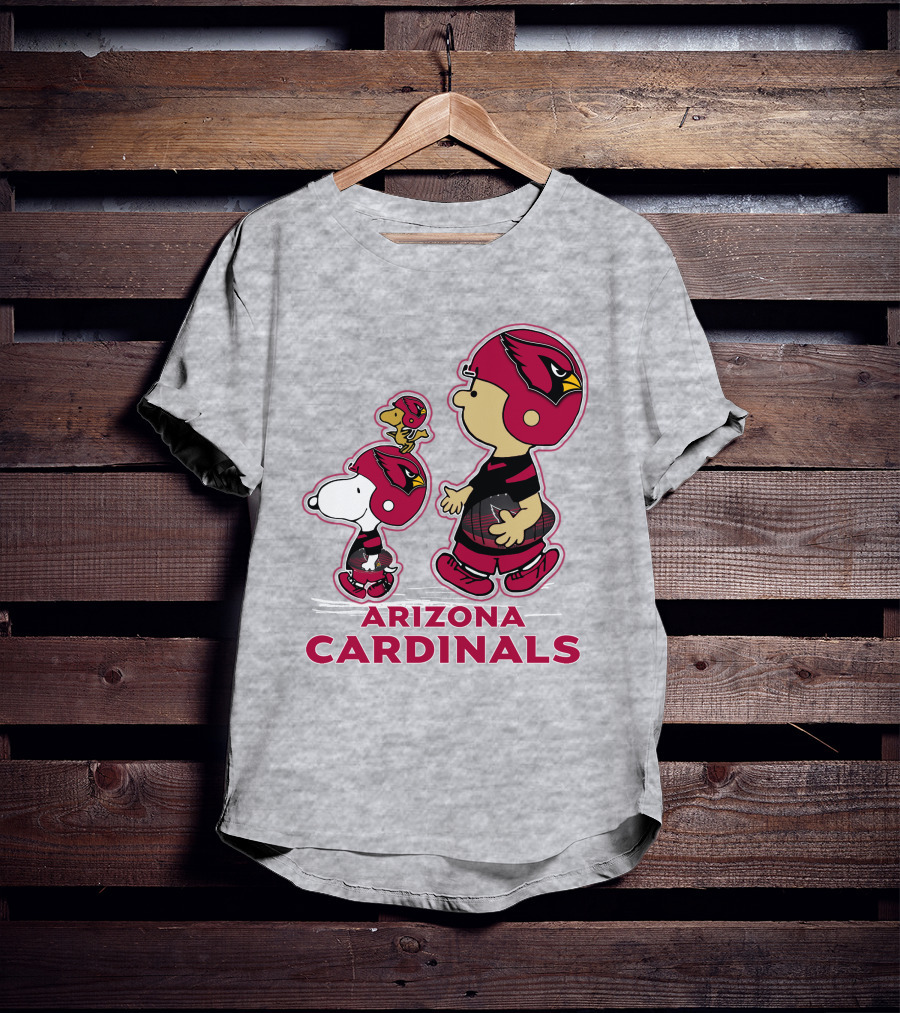 Snpfootball Arizona Cardinals Peanuts Characters Football Helmets T-Shirt