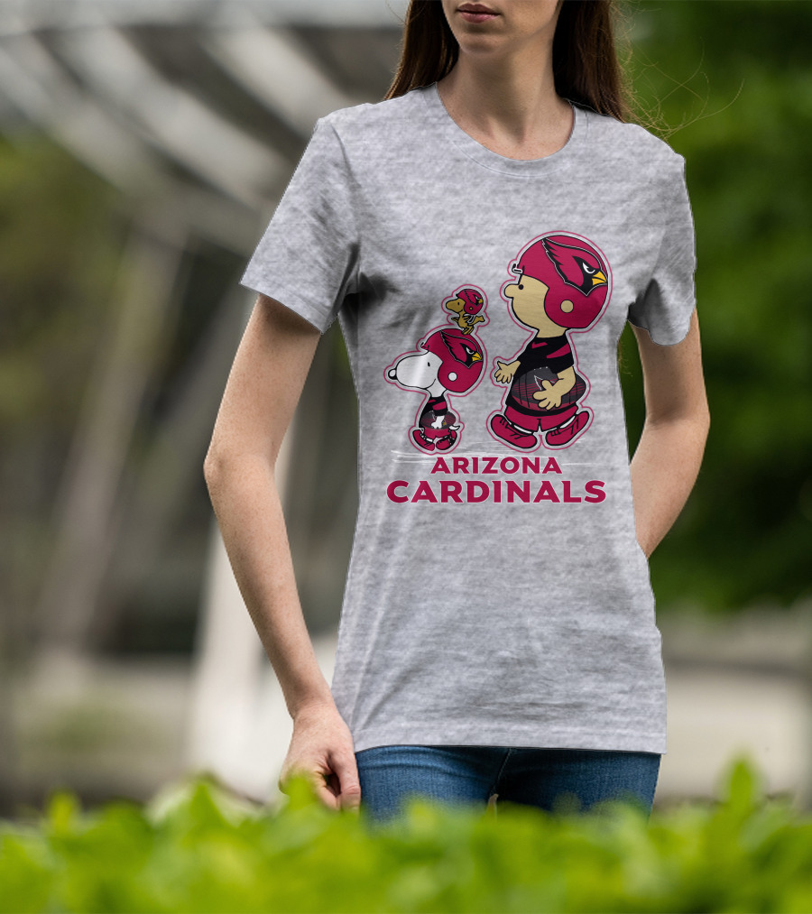Snpfootball Arizona Cardinals Peanuts Characters Football Helmets T-Shirt