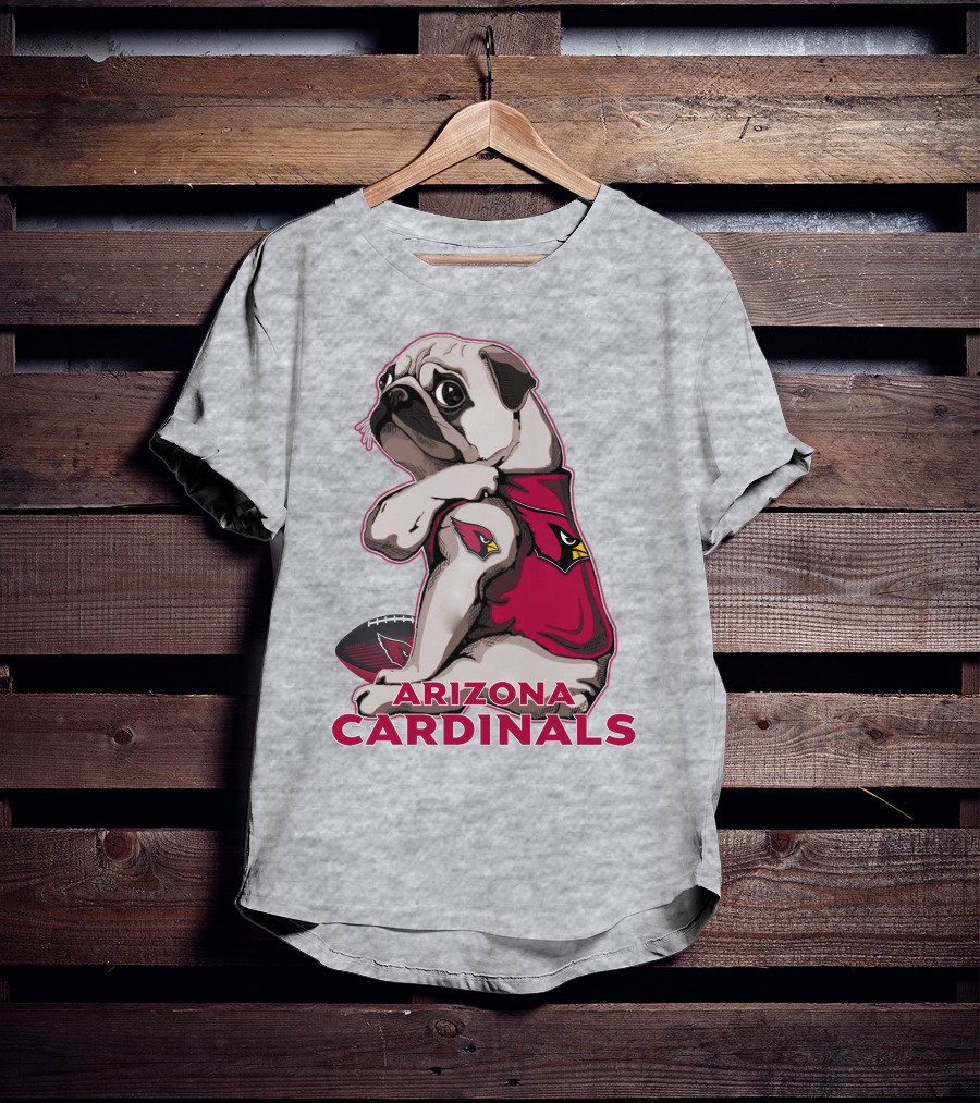 Arizona Cardinals Pug Sports Fan T-Shirt