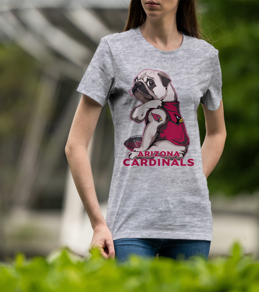 Arizona Cardinals Pug Sports Fan T-Shirt