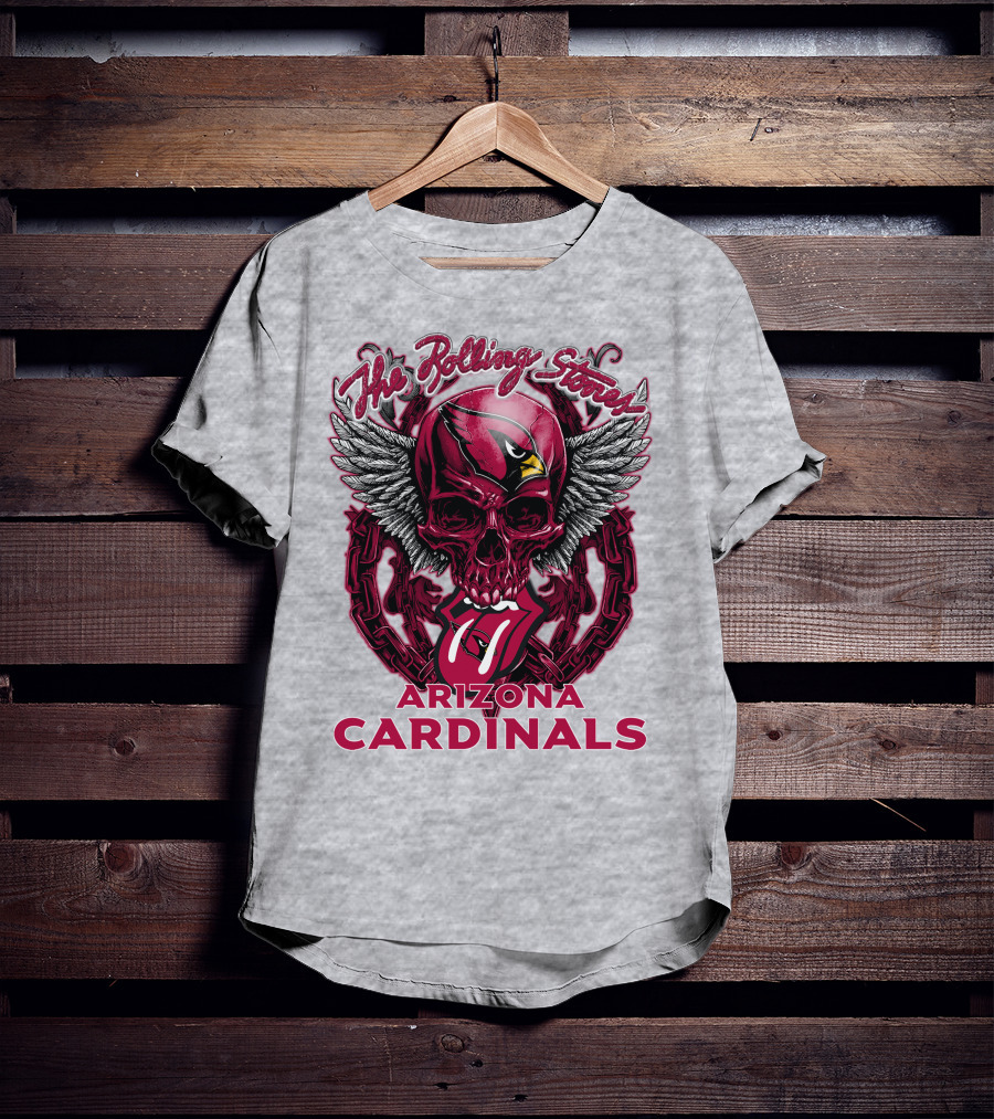 The Rolling Stones Arizona Cardinals Skull Wings T-Shirt