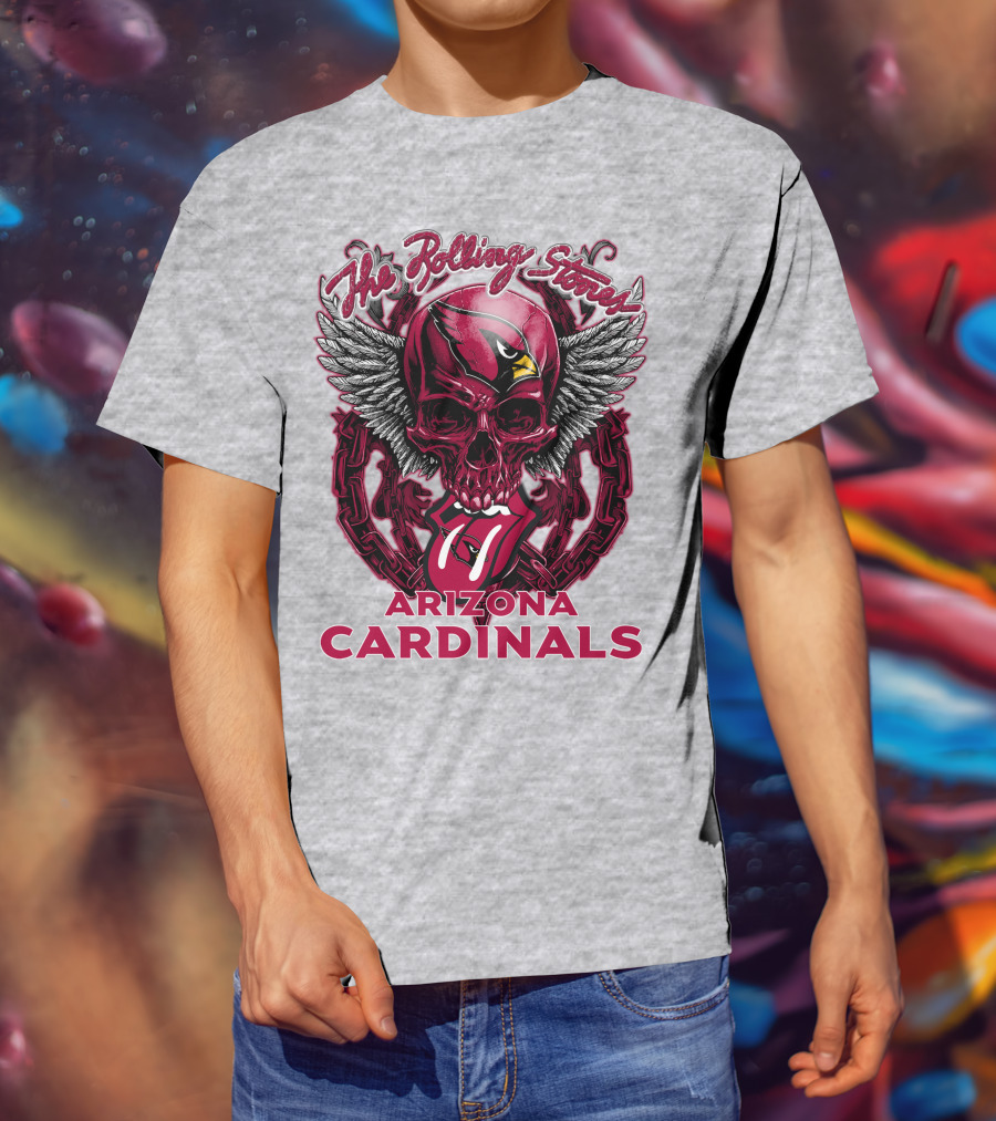 The Rolling Stones Arizona Cardinals Skull Wings T-Shirt