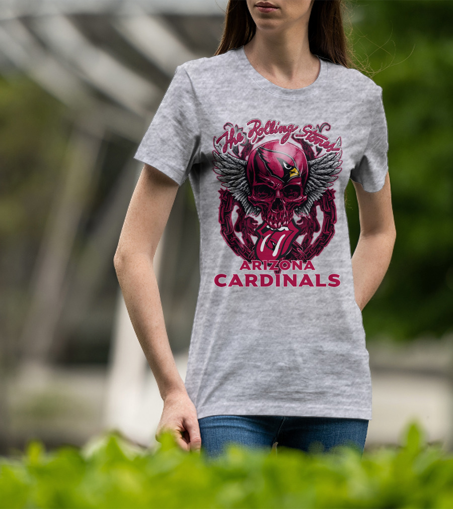 The Rolling Stones Arizona Cardinals Skull Wings T-Shirt