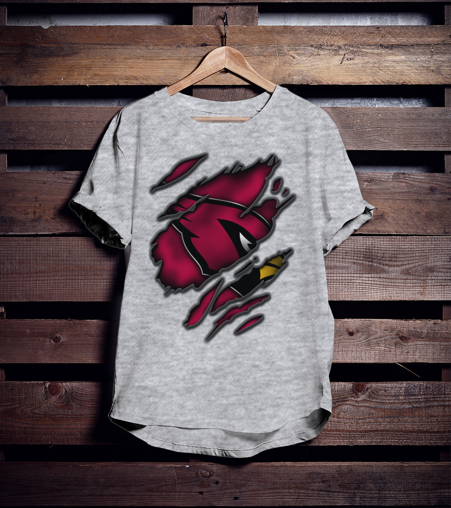 Torn Arizona Cardinals Logo Ripped T-Shirt