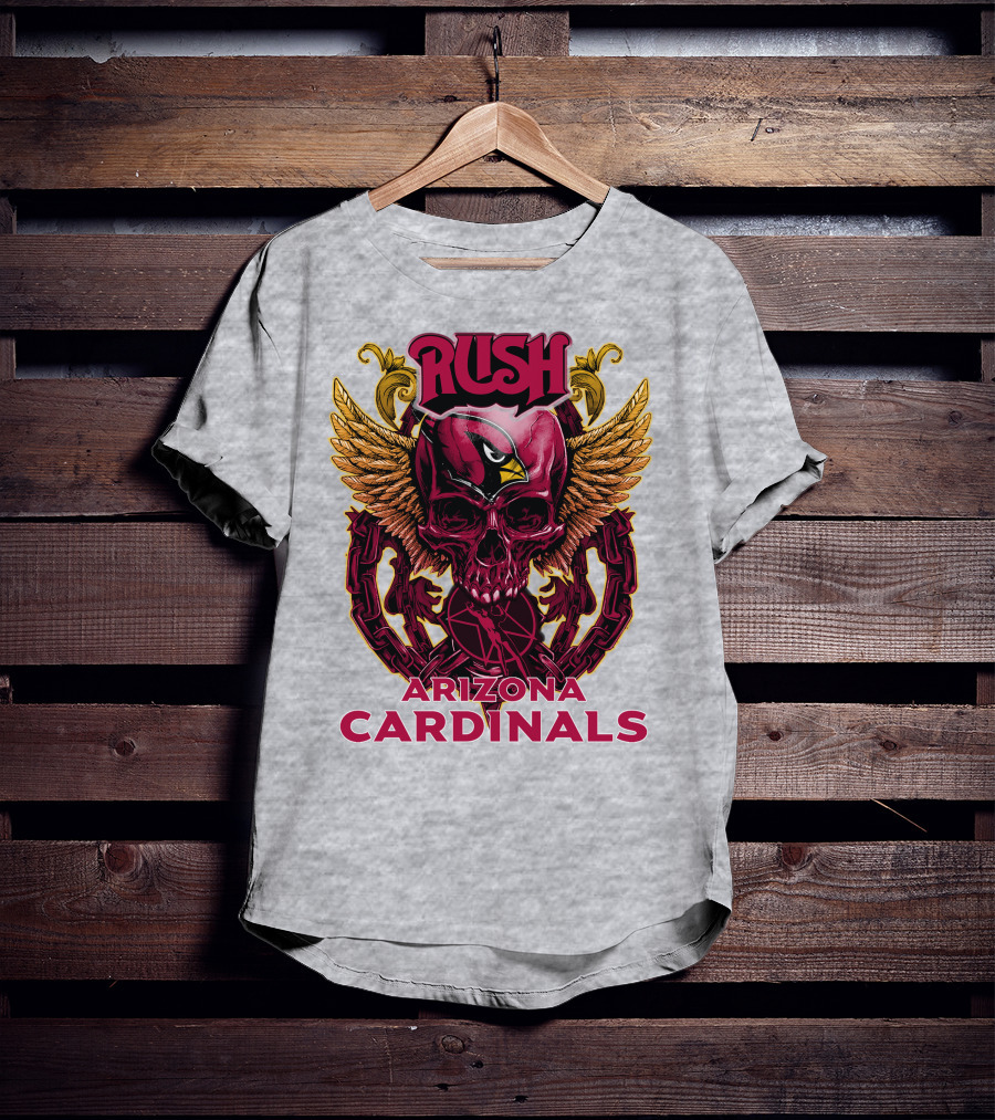 Rush Arizona Cardinals Skull Wings T-Shirt