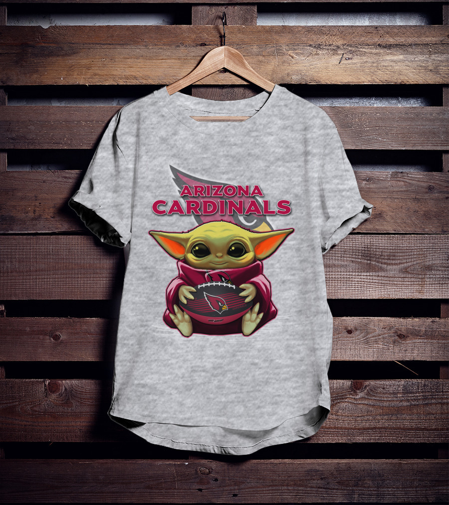 Arizona Cardinals Baby Yoda Football T-Shirt