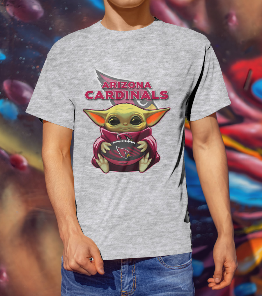 Arizona Cardinals Baby Yoda Football T-Shirt
