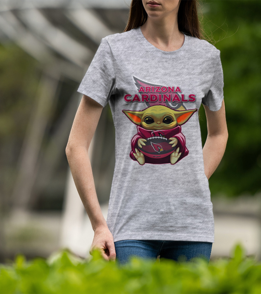 Arizona Cardinals Baby Yoda Football T-Shirt