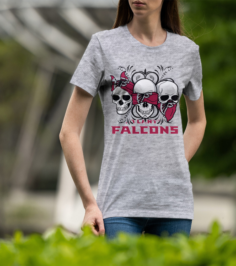 3 Skull Atlanta Falcons Bandana T-Shirt